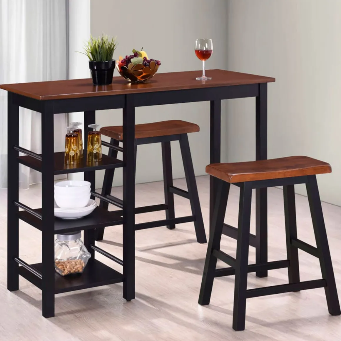 Conjunto de cocina Leia 1 mesa alta + 2 taburetes