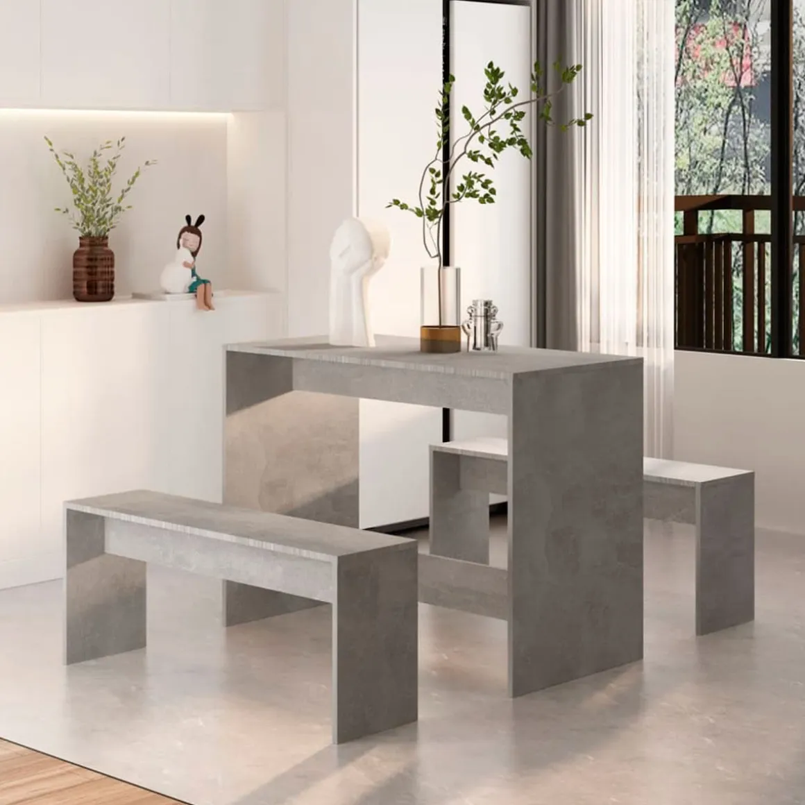Conjunto de comedor Jamaica 1 mesa + 2 bancos