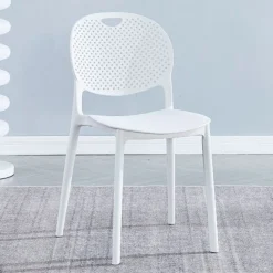 Conjunto de comedor Jansen 1 mesa + 5 sillas madera/blanco