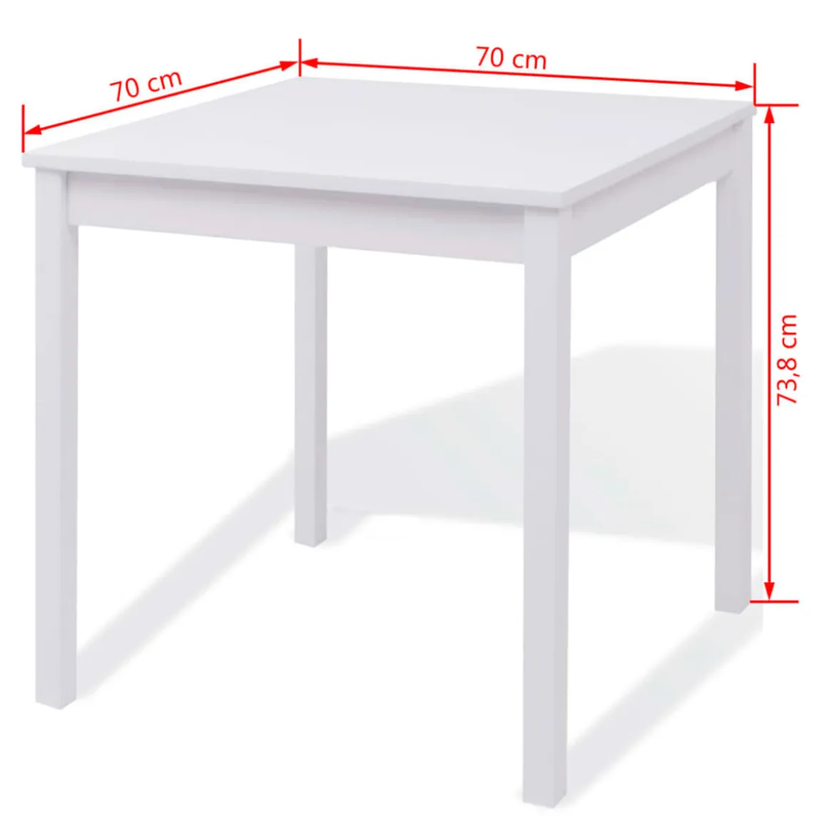 Conjunto de comedor Larisa 1 mesa + 4 sillas blanco