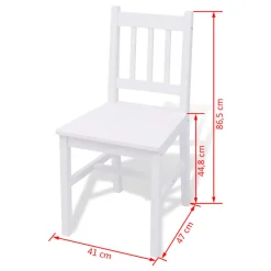 Conjunto de comedor Larisa 1 mesa + 4 sillas blanco