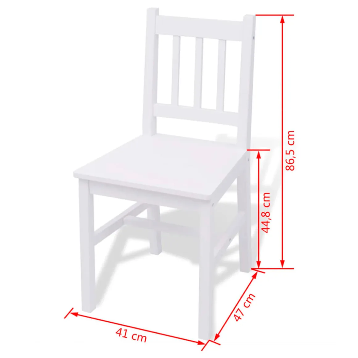 Conjunto de comedor Larisa 1 mesa + 4 sillas blanco