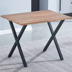 Conjunto de comedor Videl 1 mesa + 2 taburetes roble/negro