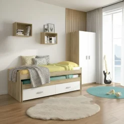 Conjunto de dormitorio Champion 4 piezas cambria/blanco