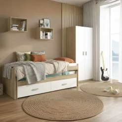 Conjunto de dormitorio Champion 4 piezas cambria/blanco