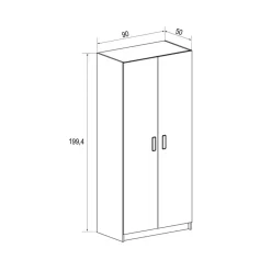 Conjunto de dormitorio Champion 4 piezas cambria/blanco