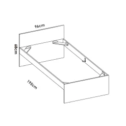 Conjunto de dormitorio Top Pack 2 cama + mesita + escritorio + armario