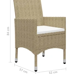 Conjunto de jardín 1 mesa+6 sillones con cojines