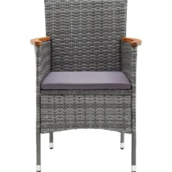 Conjunto de jardín 1 mesa+6 sillones con cojines