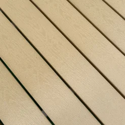 Conjunto de jardín Acacia sofá + 2 sillas + mesa natural/gris