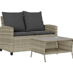 Conjunto de jardín Aracar sofá doble + mesa