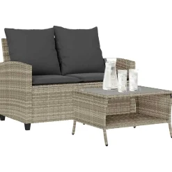 Conjunto de jardín Aracar sofá doble + mesa