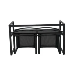 Conjunto de jardín Aria sofá + mesa + 2 taburetes antracita