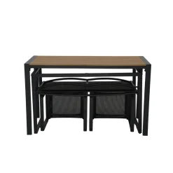 Conjunto de jardín Aria sofá + mesa + 2 taburetes antracita