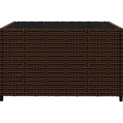 Conjunto de jardín Baru sofá modular + mesa marrón/blanco