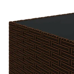 Conjunto de jardín Baru sofá modular + mesa marrón/blanco