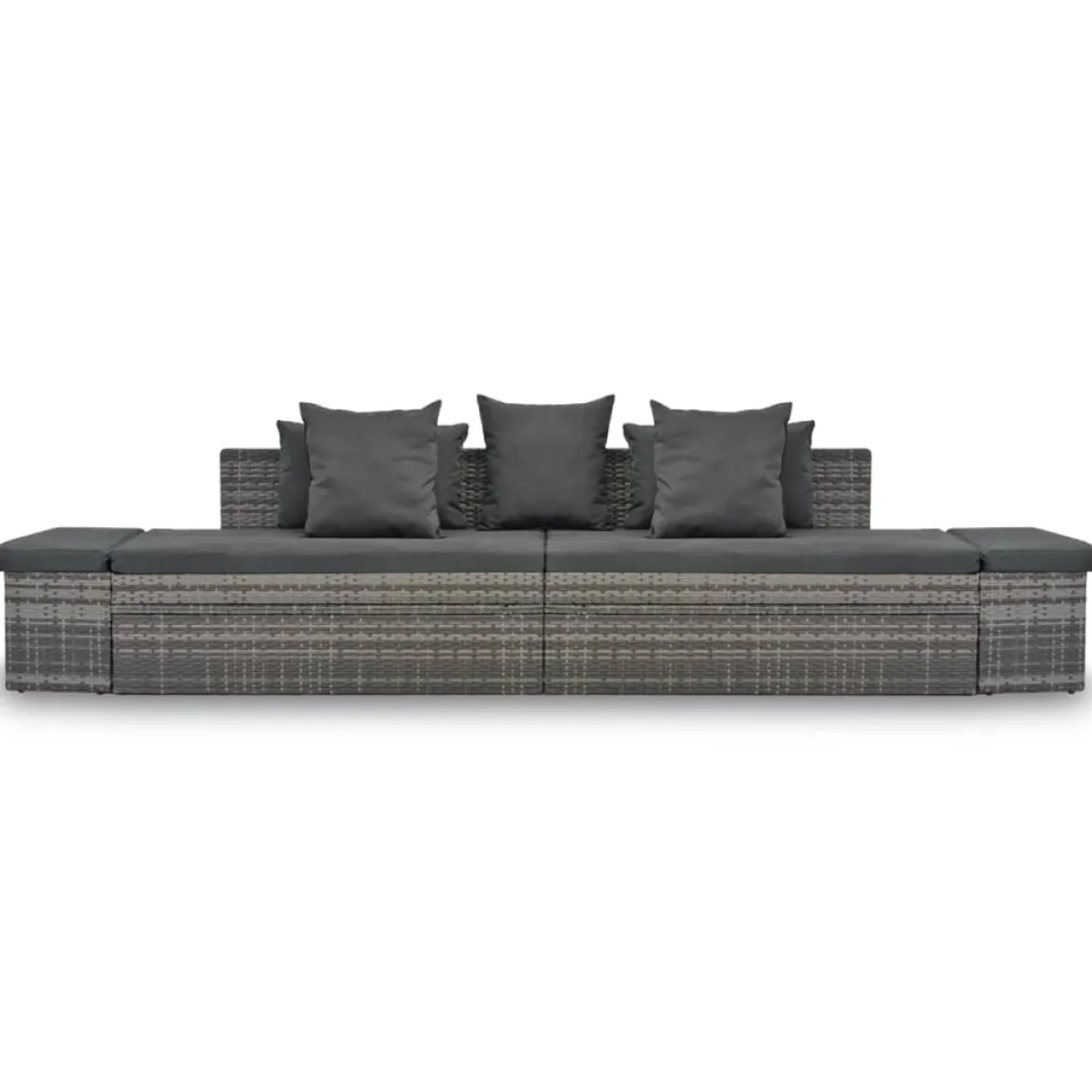 Conjunto de jardín Batford 2 sofás + 2 tumbonas gris 65x240x74 cm