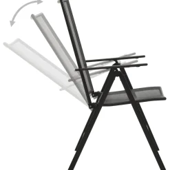 Conjunto de jardín Brulle 6 sillas + mesa antracita