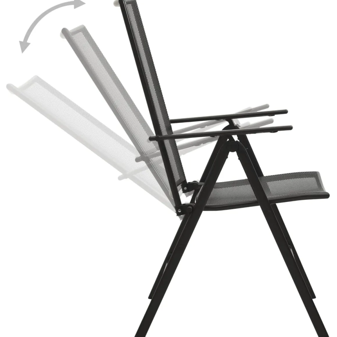Conjunto de jardín Brulle 6 sillas + mesa antracita