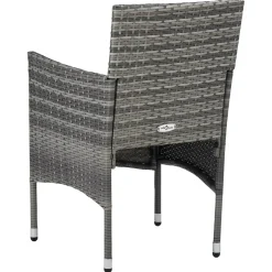Conjunto de jardín con mesa y 2 sillones con cojines