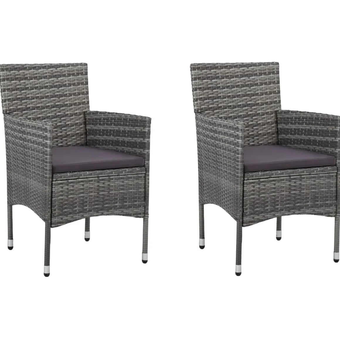 Conjunto de jardín con mesa y 2 sillones con cojines