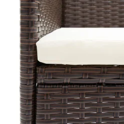 Conjunto de jardín con mesa y 2 sillones con cojines