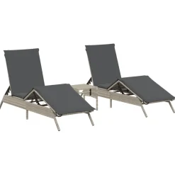 Conjunto de jardín Dalia 2 tumbonas + mesa