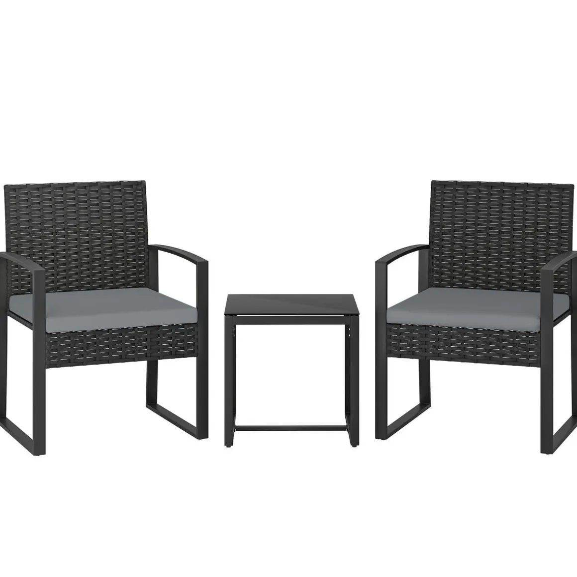 Conjunto de jardín DuoRelax Outsunny 2 sillas y mesa auxiliar