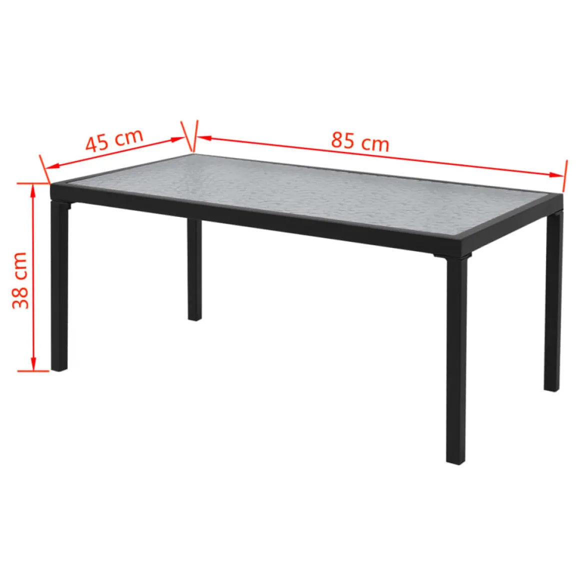 Conjunto de jardín Gabriela sofá con 2 sillas y mesa negro