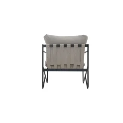 Conjunto de jardín Gaia sofá + 2 sillones + mesa gris