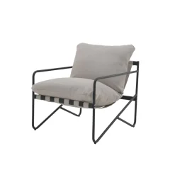 Conjunto de jardín Gaia sofá + 2 sillones + mesa gris