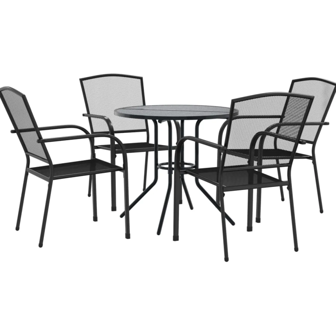 Conjunto de jardín Hills 4 sillas + mesa gris