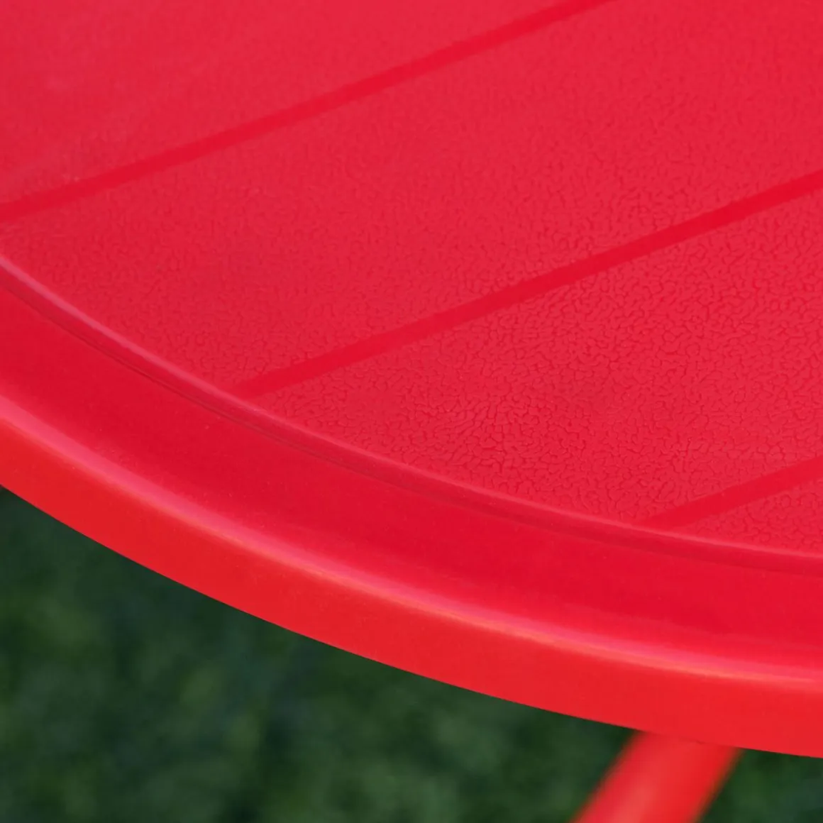 Conjunto de jardín infantil Mariquita Outsunny sombrilla + mesa + 2 sillas rojo