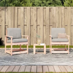 Conjunto de jardín Laguna 2 sillas + mesa madera maciza