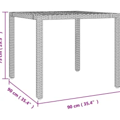 Conjunto de jardín Lisboa 2 sillas + mesa con cojines gris