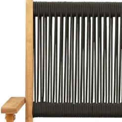 Conjunto de jardín Maddy 6 sillas + mesa natural/negro