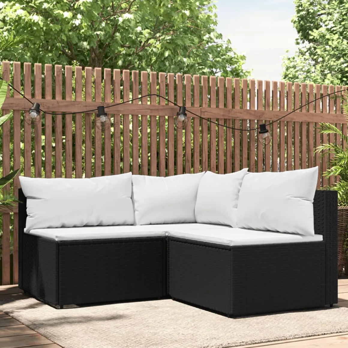 Conjunto de jardín Millor 3 piezas 57,5x126x126 cm
