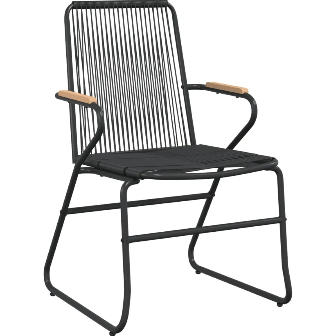 Conjunto de jardín Milán 4 sillas + mesa negro