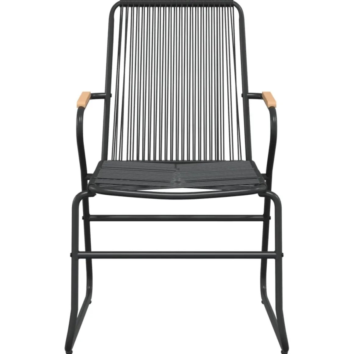 Conjunto de jardín Milán 4 sillas + mesa negro