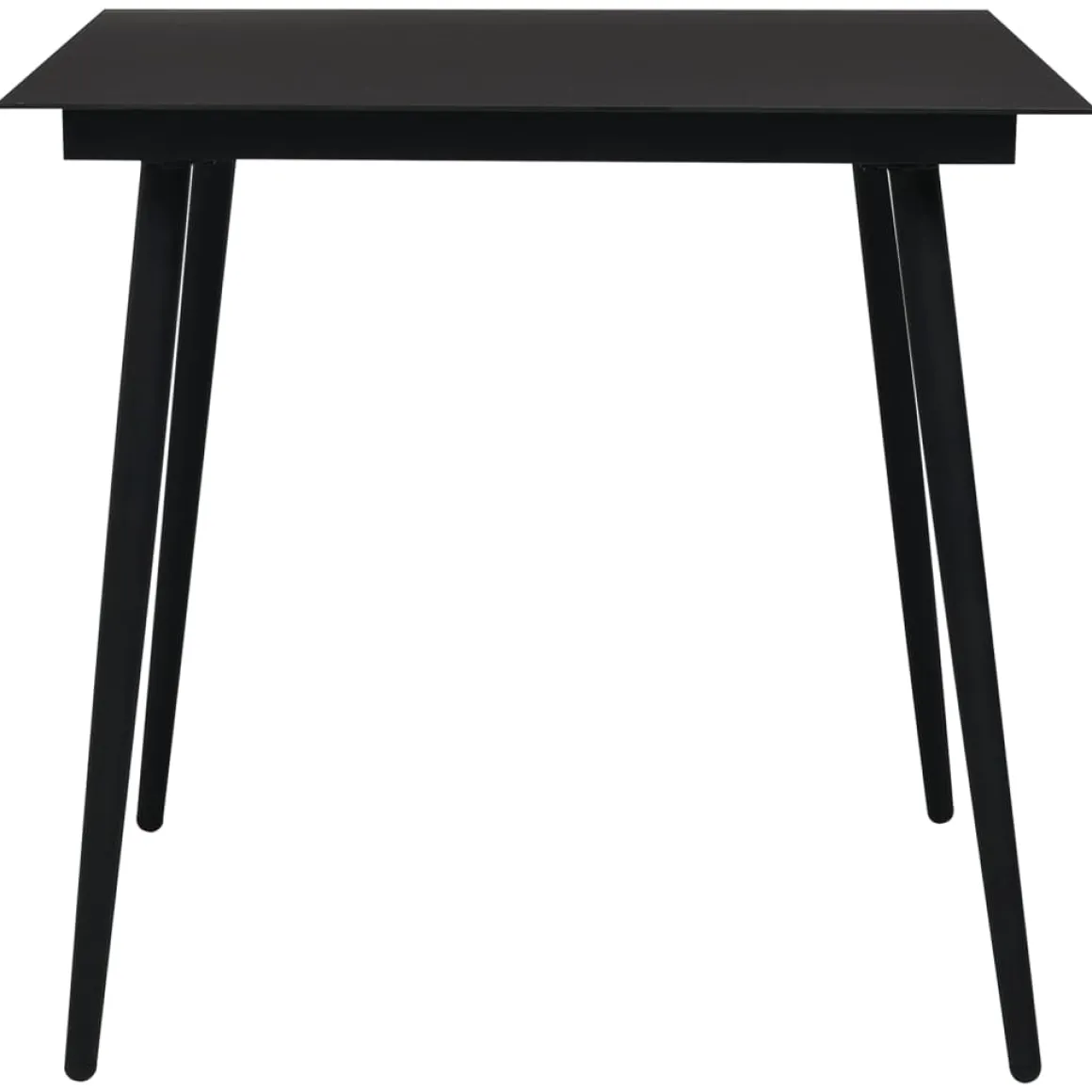 Conjunto de jardín Milán 4 sillas + mesa negro