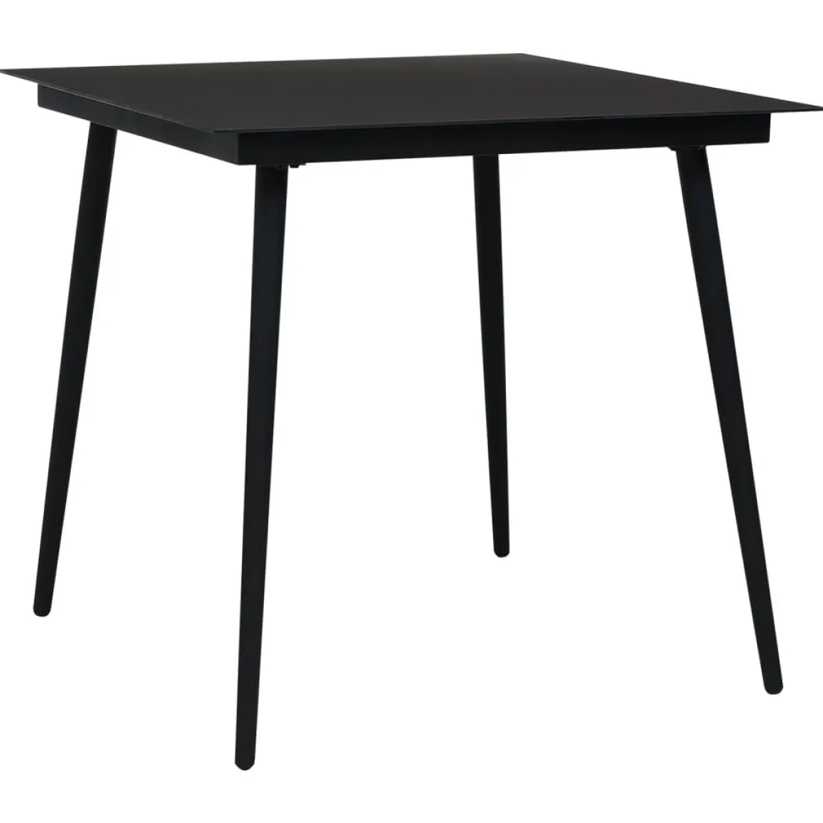 Conjunto de jardín Milán 4 sillas + mesa negro