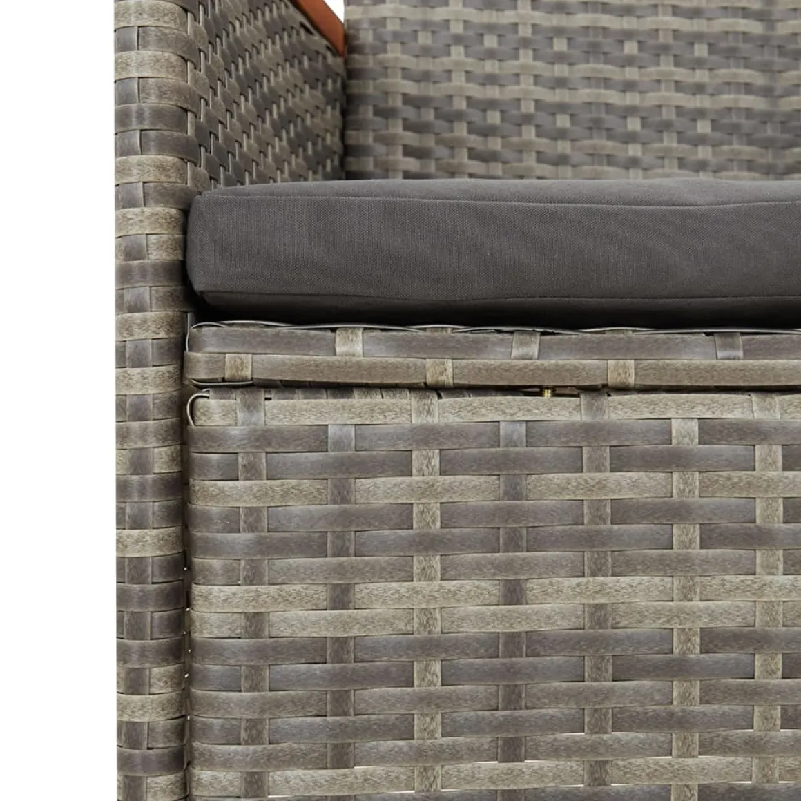 Conjunto de jardín Oporto 4 sillas + mesa con cojines gris