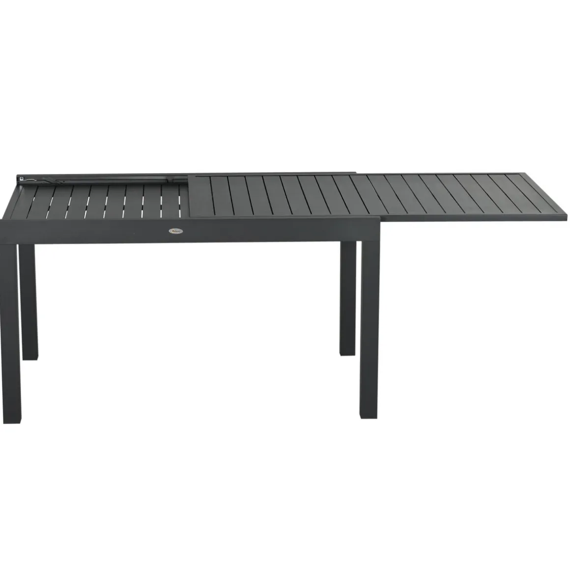 Conjunto de jardín Outsunny 1 mesa extensible + 8 sillas apilables gris