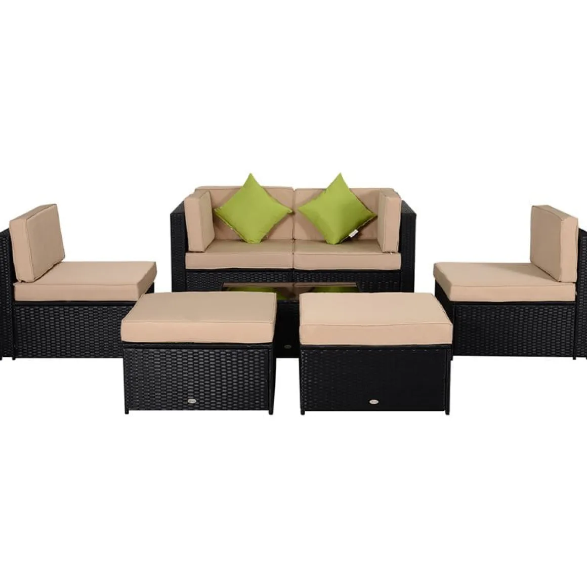 Conjunto de jardín Outsunny beige/marrón