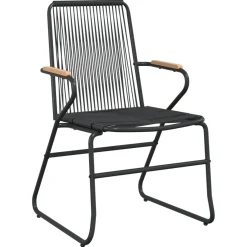 Conjunto de jardín Palermo 2 sillas + mesa negro