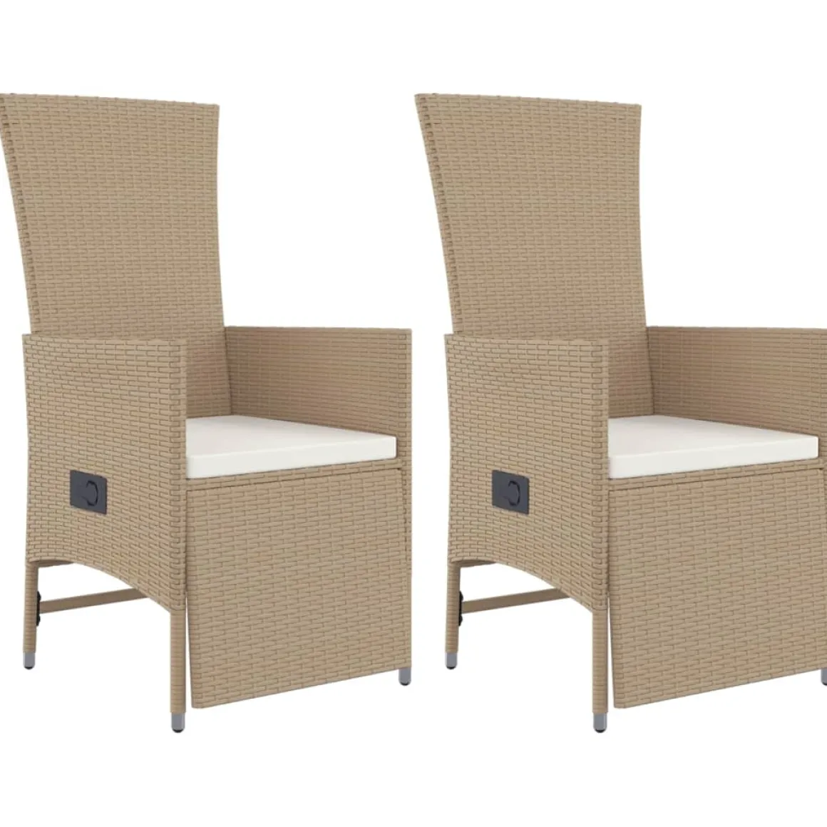 Conjunto de jardín Petunia 2 sillones + mesa beige