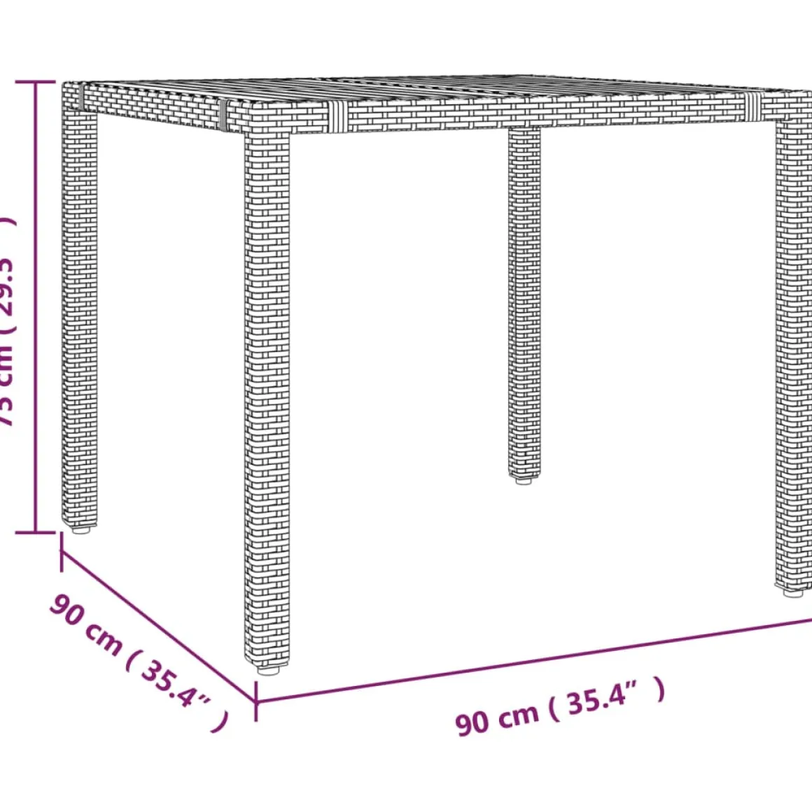 Conjunto de jardín Petunia 2 sillones reclinables + mesa gris