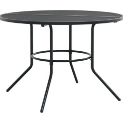 Conjunto de jardín Polea 4 sillas + mesa negro