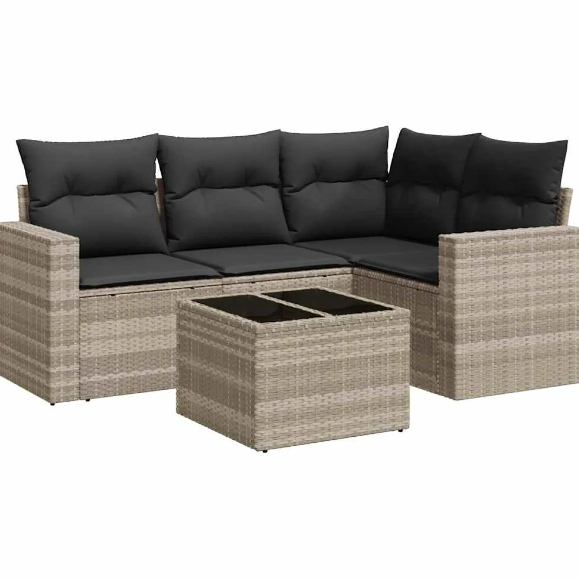 Conjunto de jardín Relax diseño modular 5 piezas