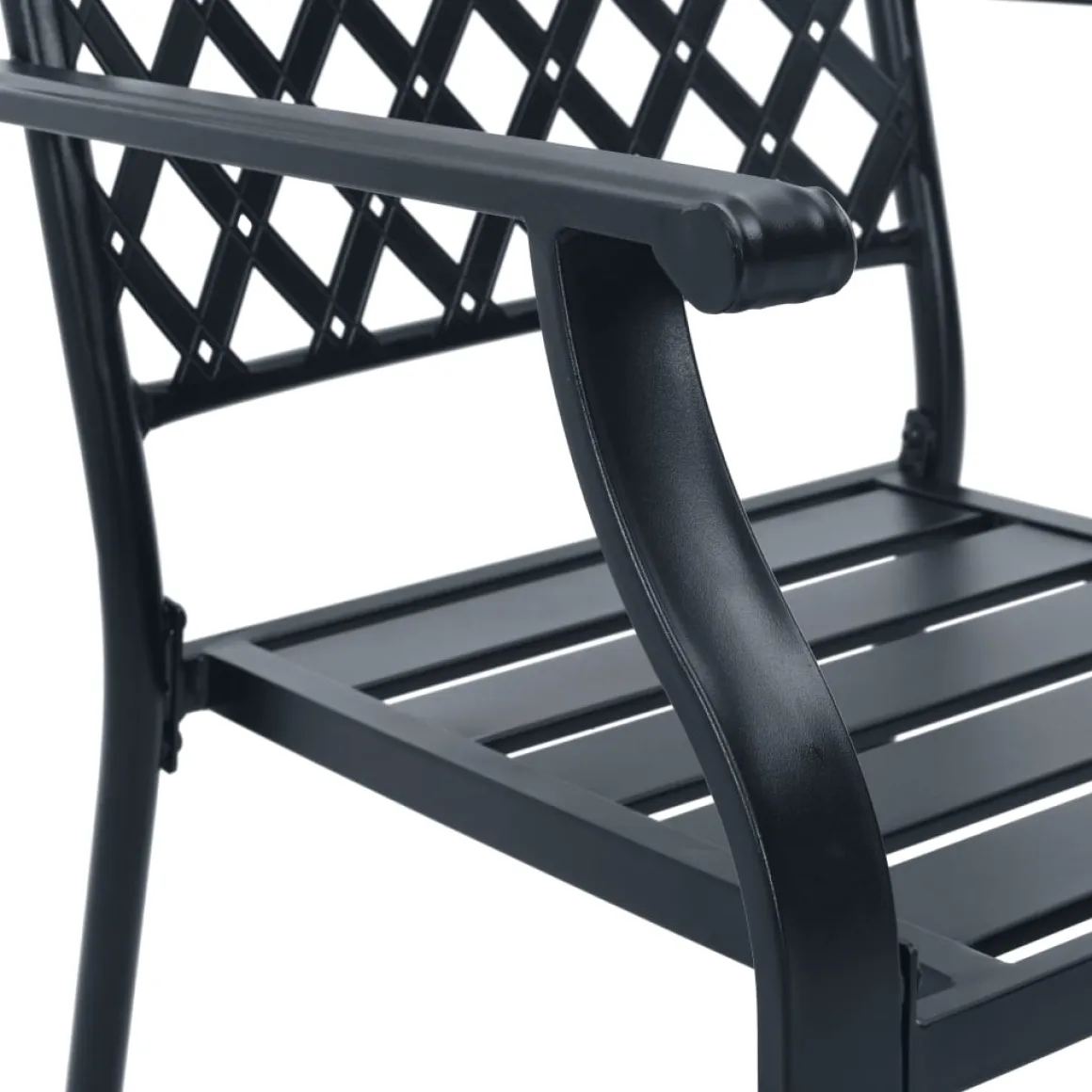 Conjunto de jardín Victoria 4 sillas + mesa negro